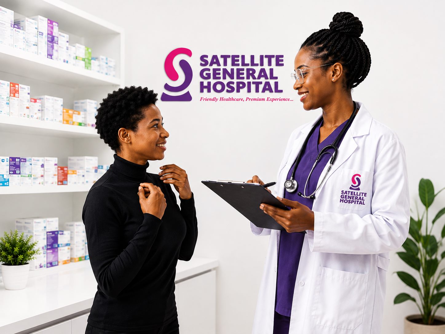 Healthcare professional speaking with a patient